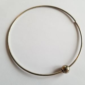 Vintage bracelet bangle sliding bead silver tone fidget spinner toy jewelry